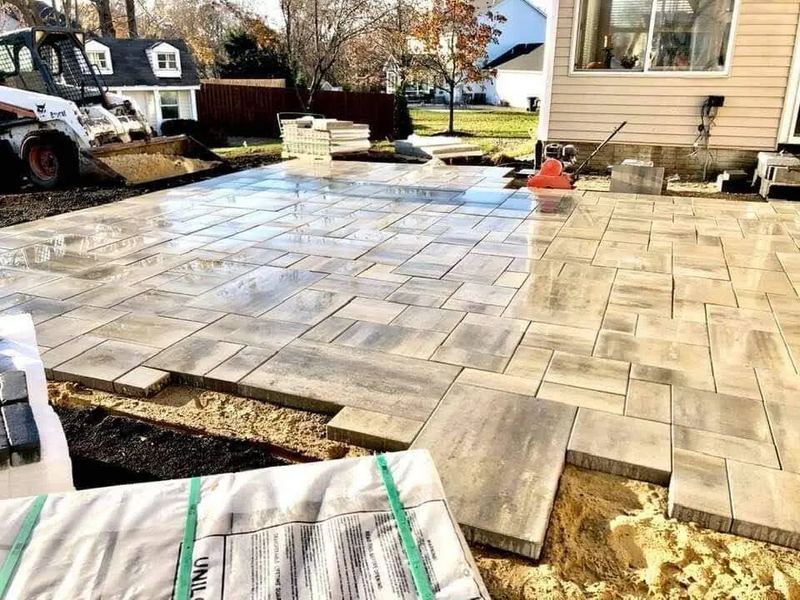 Concrete contractors job in the Goosetown neighborhood of Iowa City
