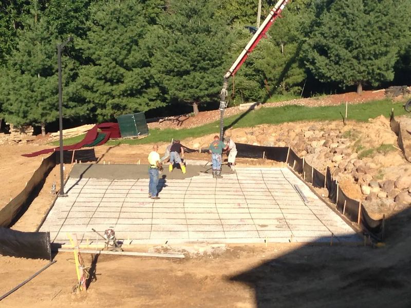 Concrete contractors job in the Longfellow neighborhood of Iowa City