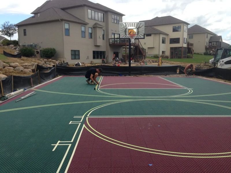 Concrete contractors job in the Manville Heights neighborhood of Iowa City
